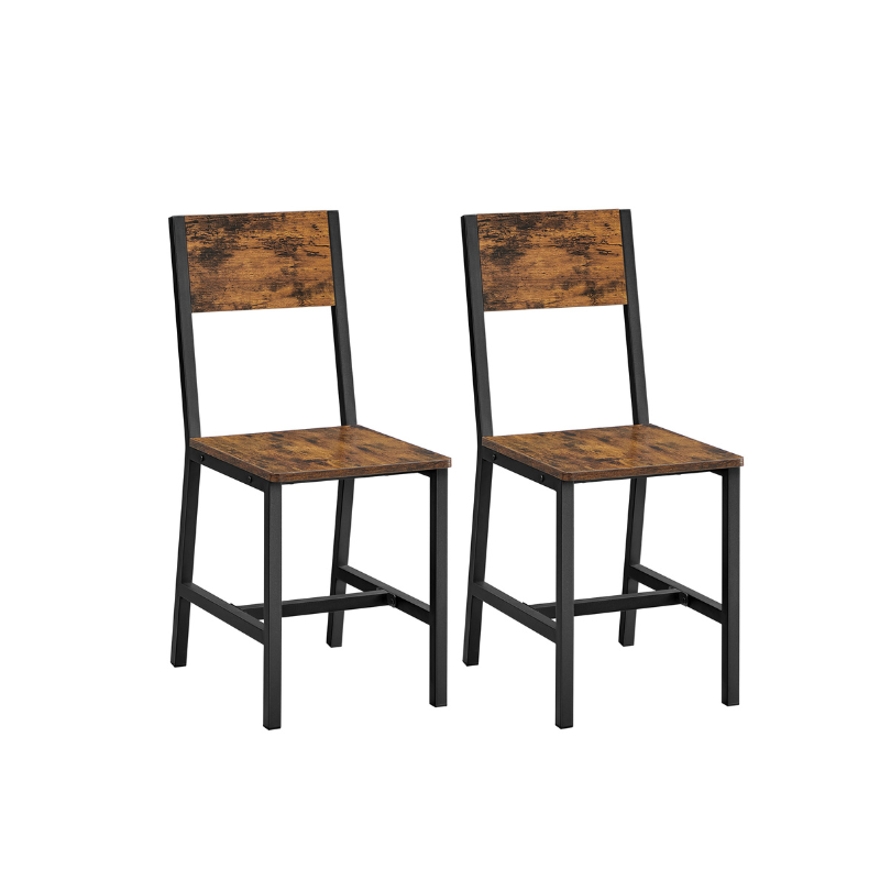 VASAGLE Industrial Dining Chairs Set: Modern Steel Frame, Multiple Colors & Packs