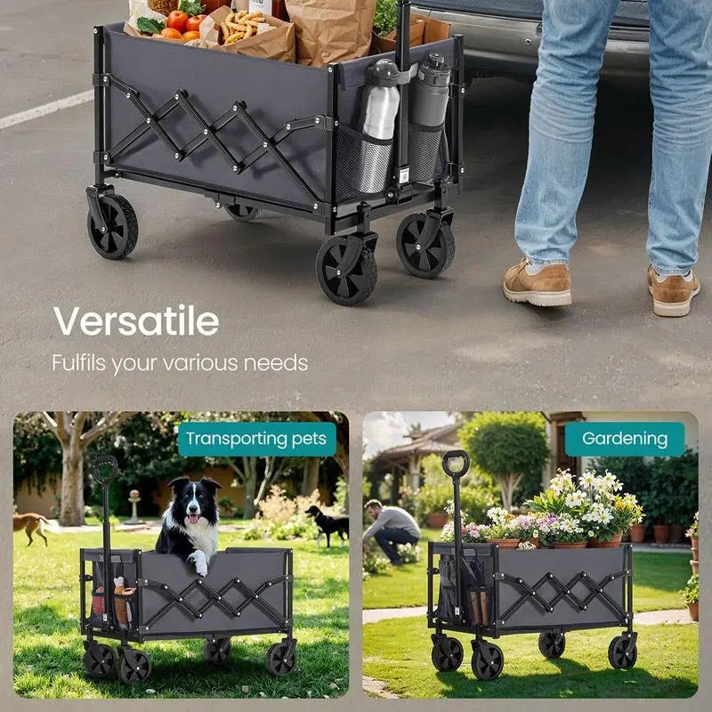 FURNMICS Portable Wagon Collapsible with Wheels
