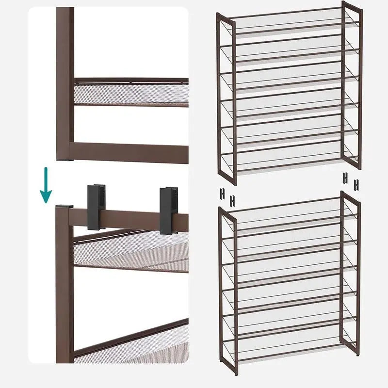 FURNMIC 12-Tier Metal Shoe Storage Organizer