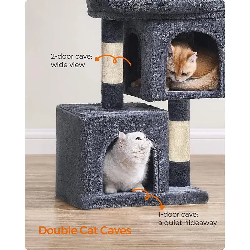 FURNMICS 26.4-Inch Cat Tower with 2 Cat Caves