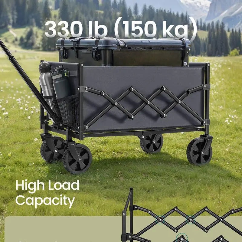 FURNMICS Portable Wagon Collapsible with Wheels