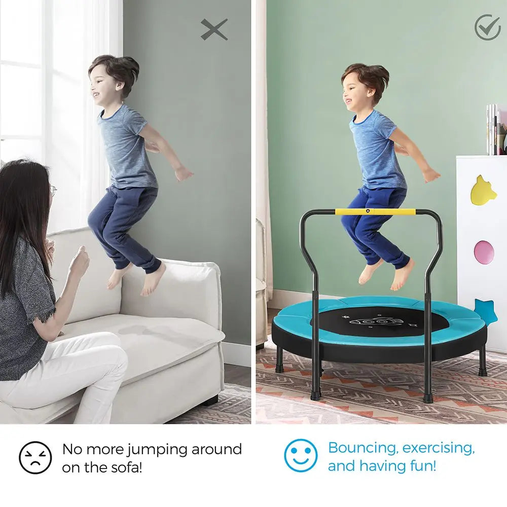 FURNMICS 3ft Mini Trampoline with Handlebar