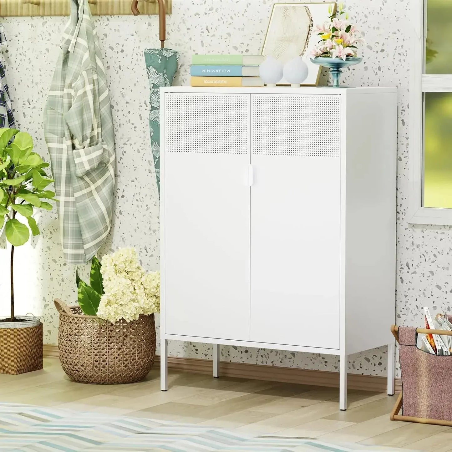 Metal storage cabinet
