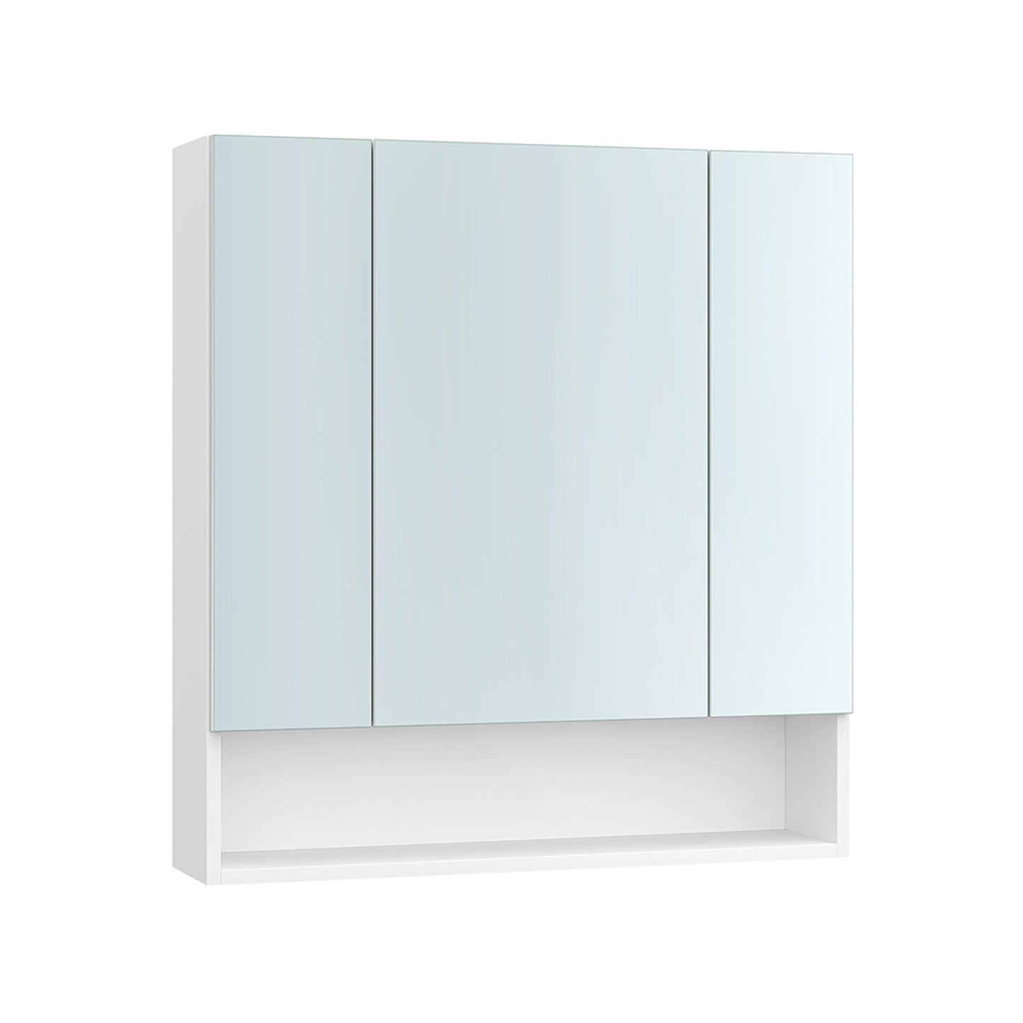 VASAGLE White Bathroom Mirror Cabinet with Storage, Adjustable Shelves, Wall Mounted