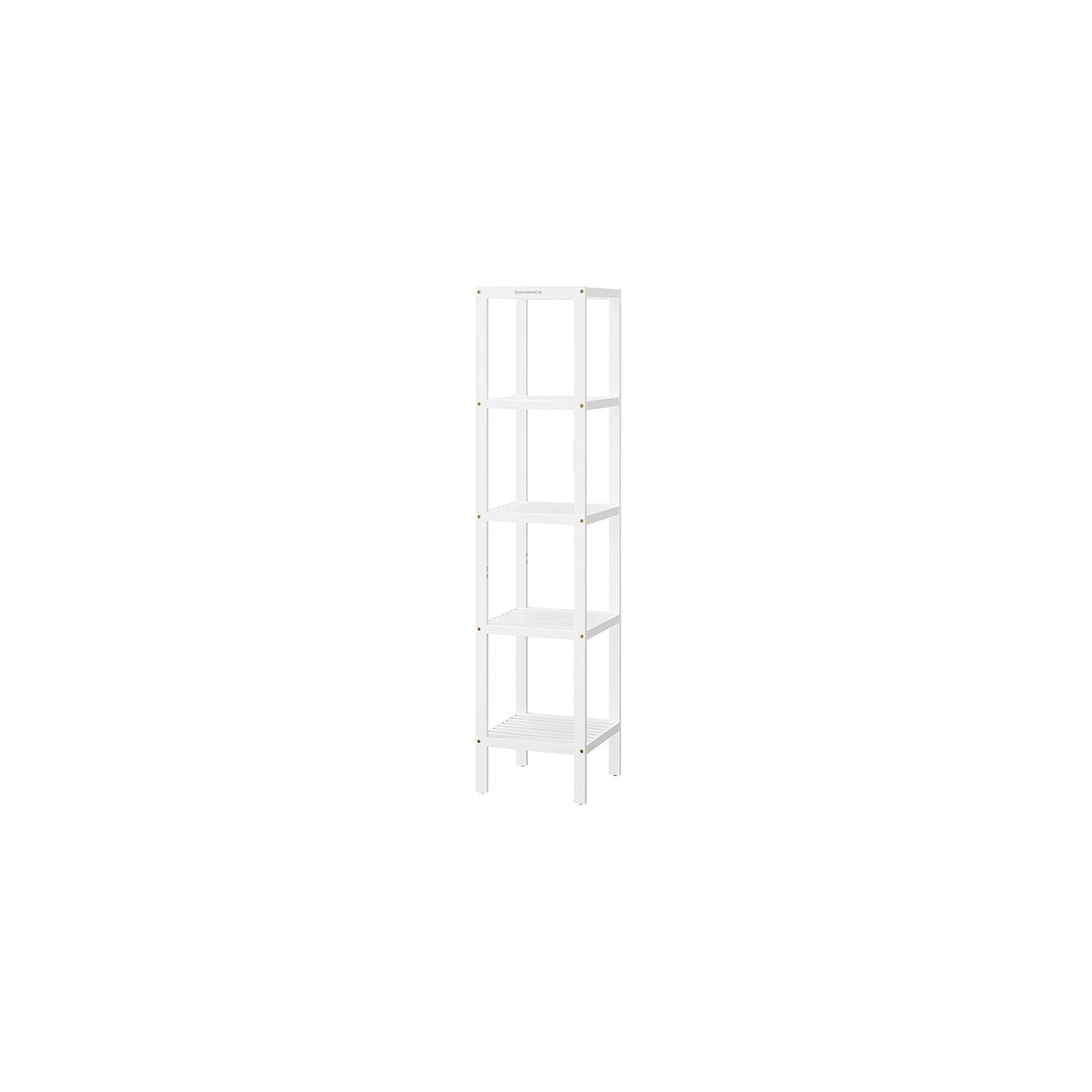 SONGMICS 5-Tier Bamboo Storage Shelf for Narrow Spaces and Versatile Use