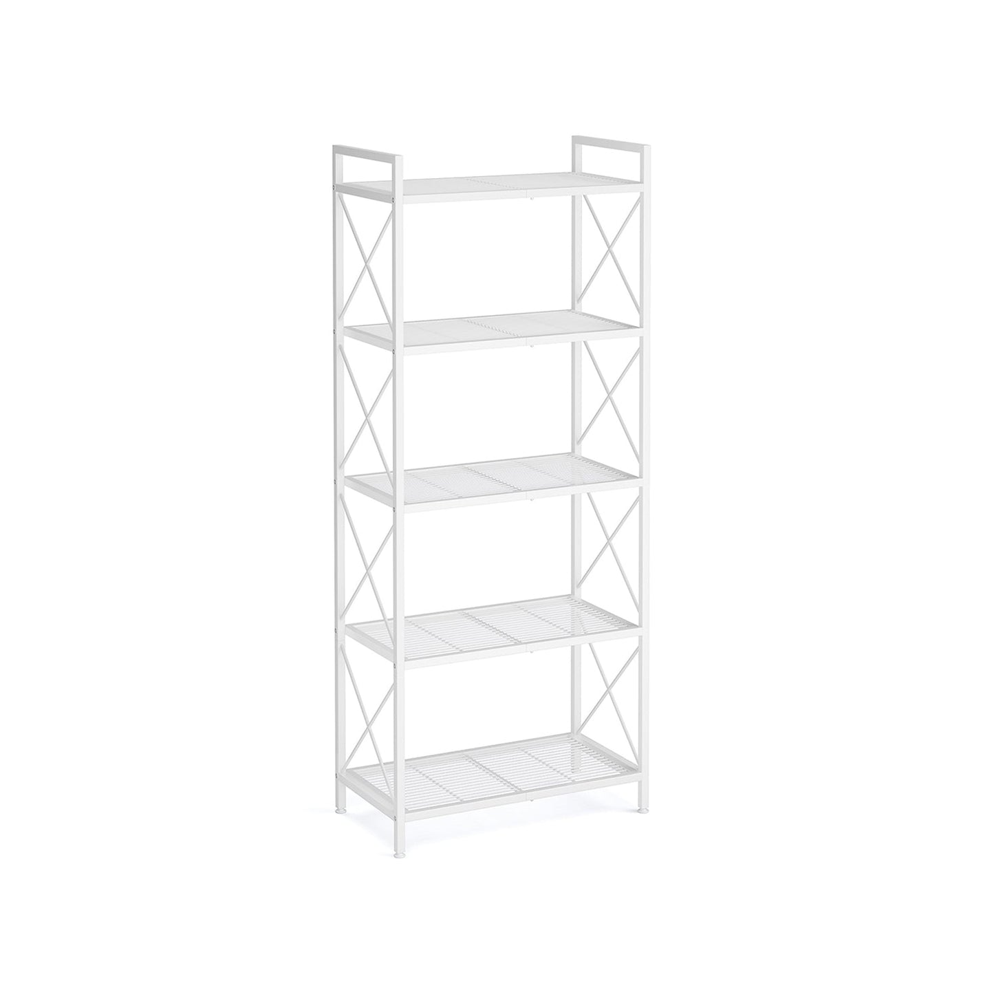SONGMICS Industrial Metal Storage Shelf with X-Frame Design, Versatile Shelving Unit