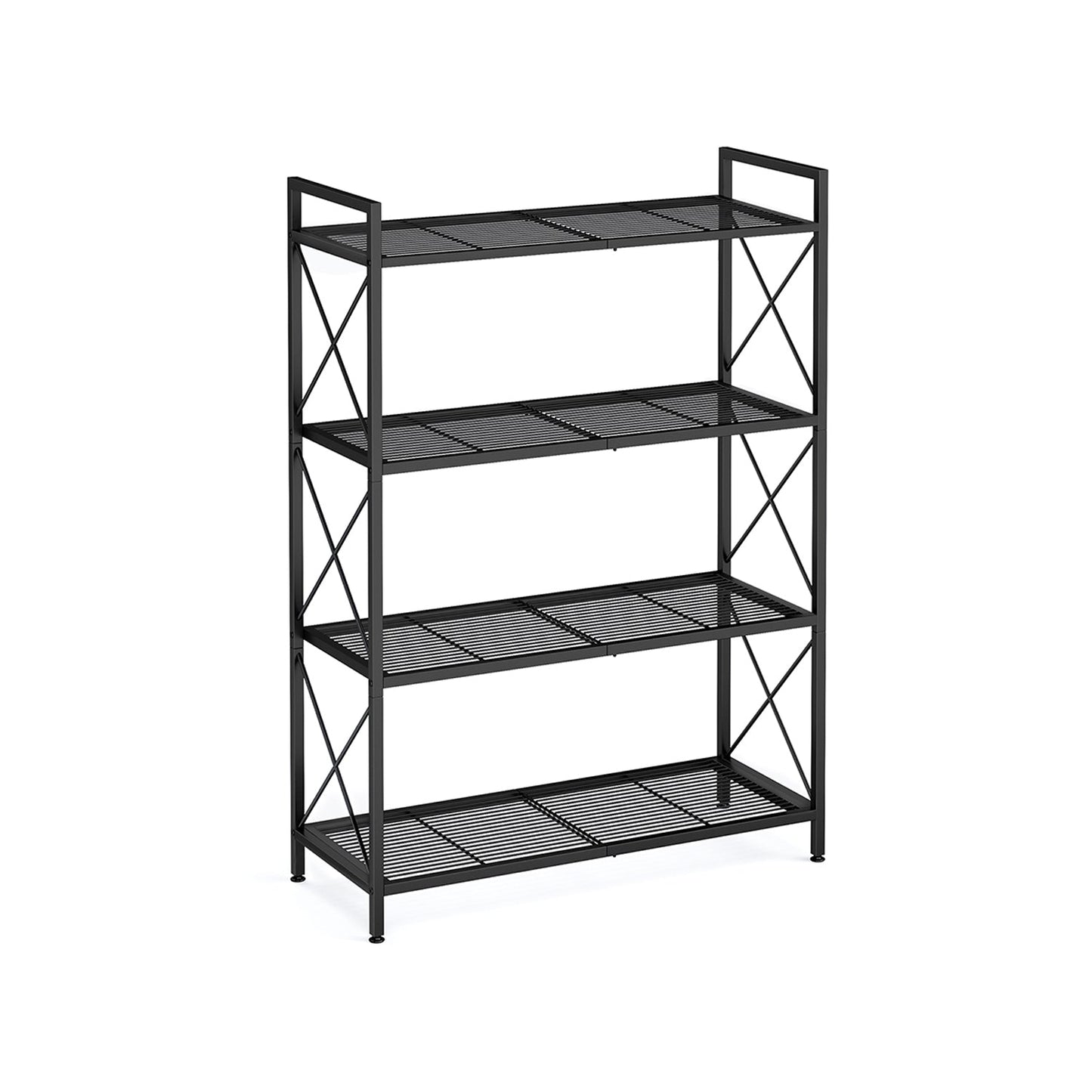 SONGMICS Industrial Metal Storage Shelf with X-Frame Design, Versatile Shelving Unit