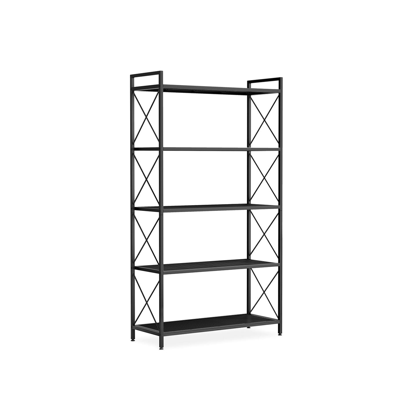 SONGMICS Industrial Metal Storage Shelf with X-Frame Design, Versatile Shelving Unit