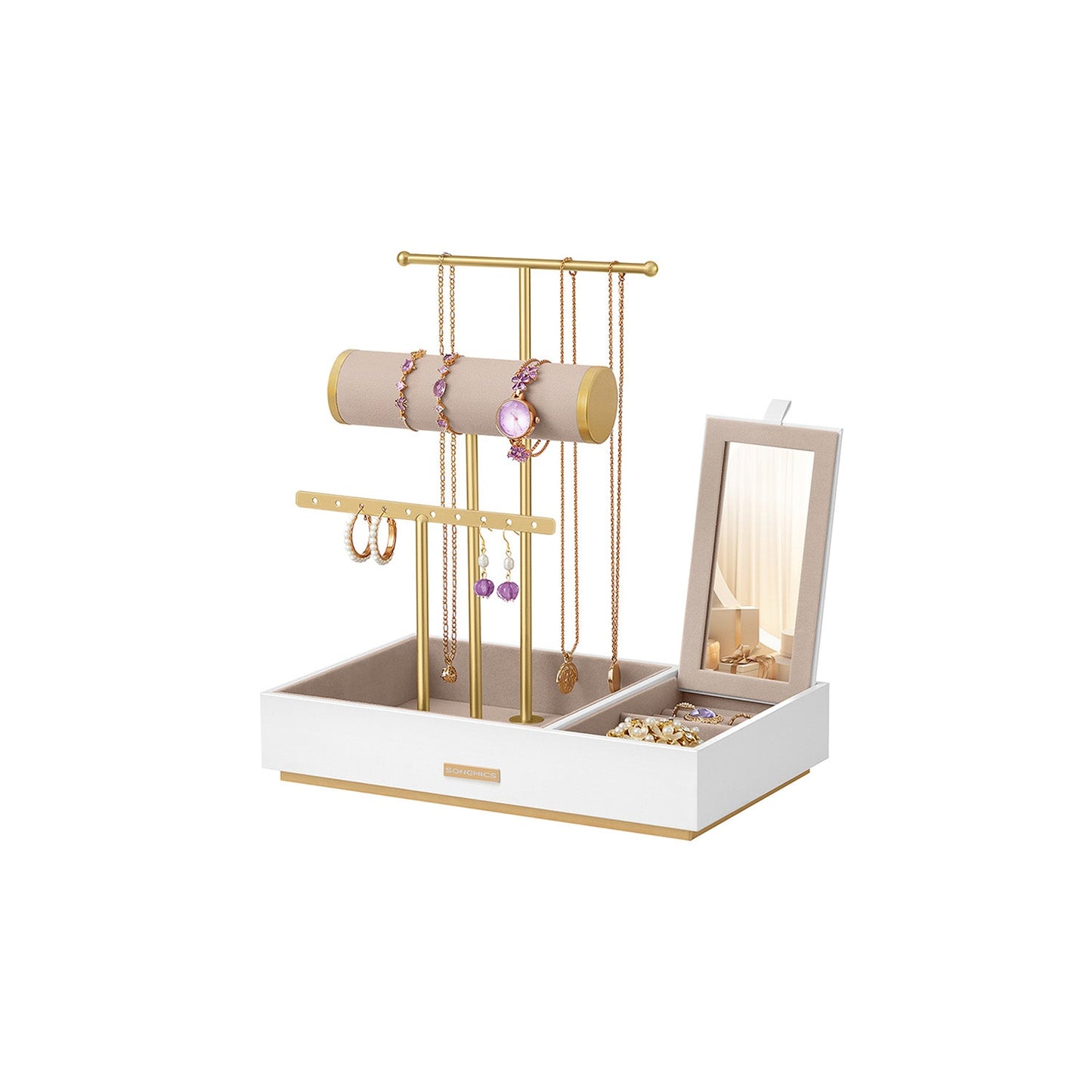 FURNMICS Jewelry Holder with Necklace Earring Bracelet Holder
