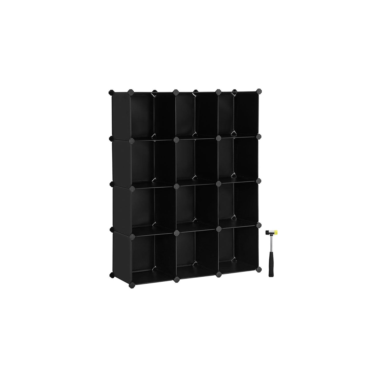 SONGMICS Modular Cube Storage Organizer - Versatile Stackable Plastic Shelf Unit