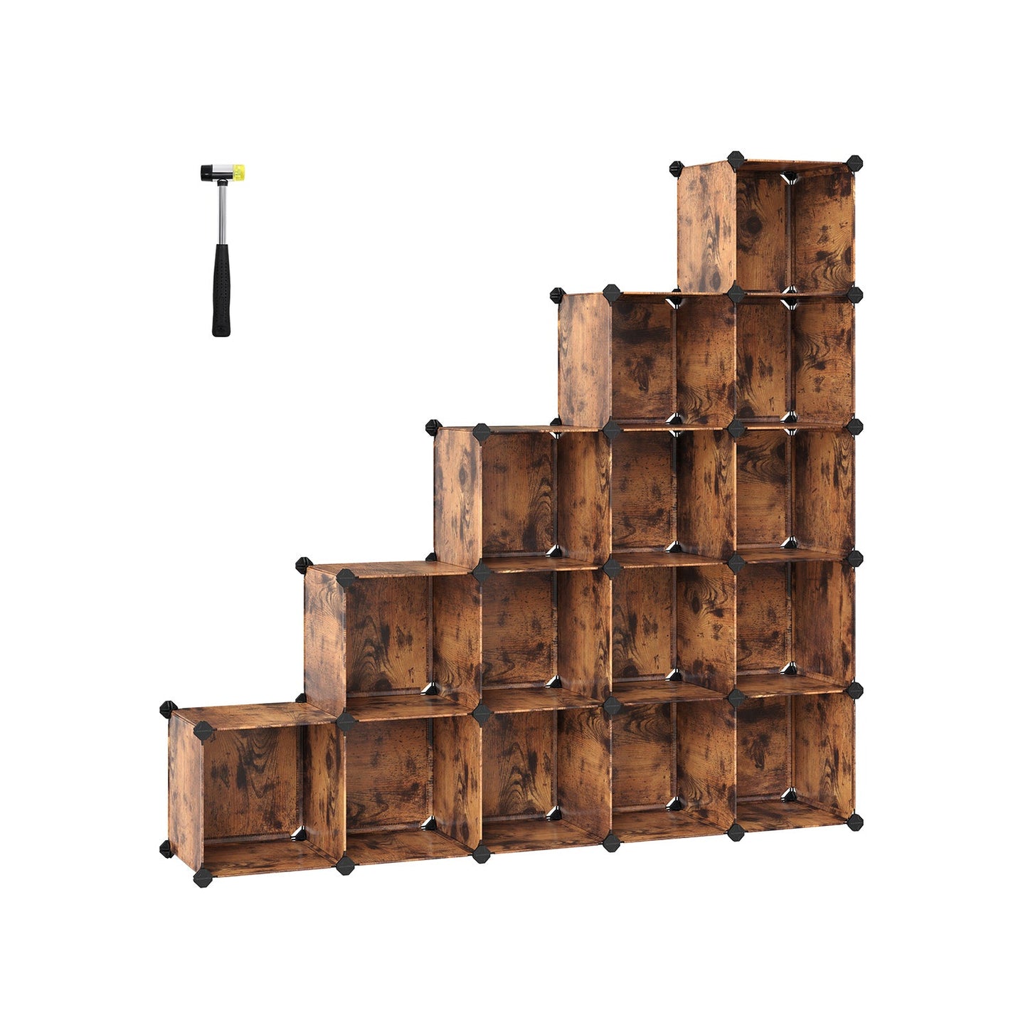 SONGMICS Modular Cube Storage Organizer - Versatile Stackable Plastic Shelf Unit