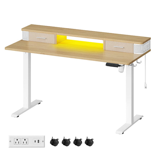 FURNMICS Electric Standing Desk with Drawers