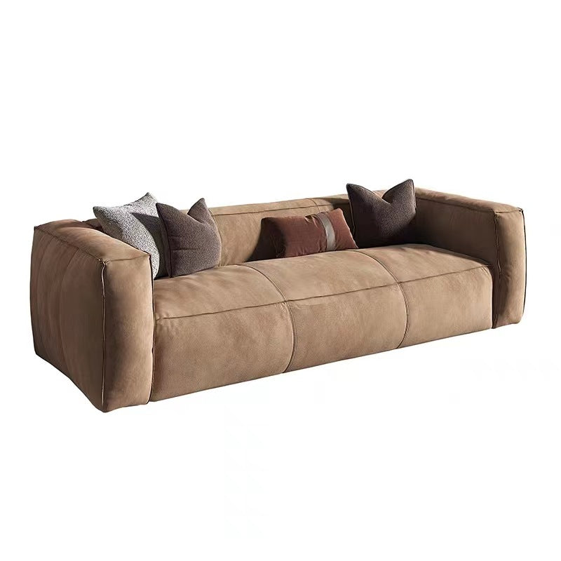 Italian Light Luxury Vintage Suede Fabric Sofa