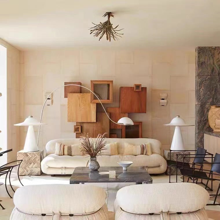 Italian Minimalist Rochiburg Fabric Sofa with Simple Design