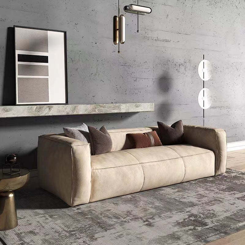 Italian Light Luxury Vintage Suede Fabric Sofa