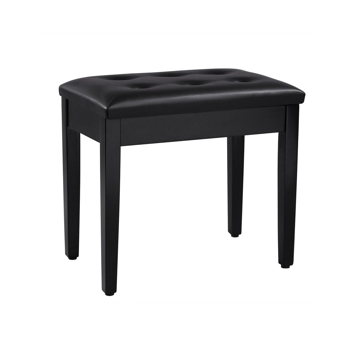 Comfortable Padded Wooden Piano Bench with Storage for Music Books
