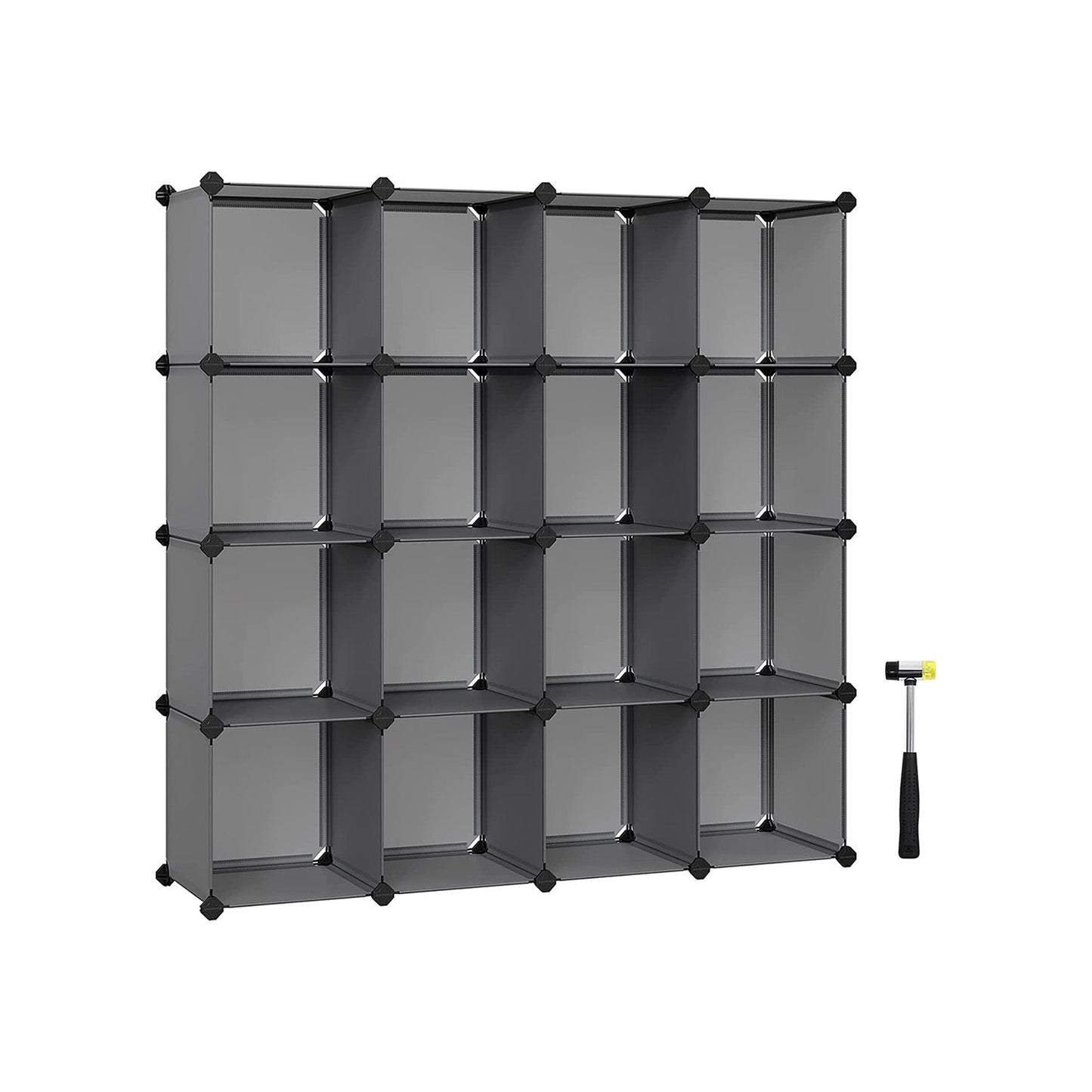 SONGMICS Modular Cube Storage Organizer - Versatile Stackable Plastic Shelf Unit