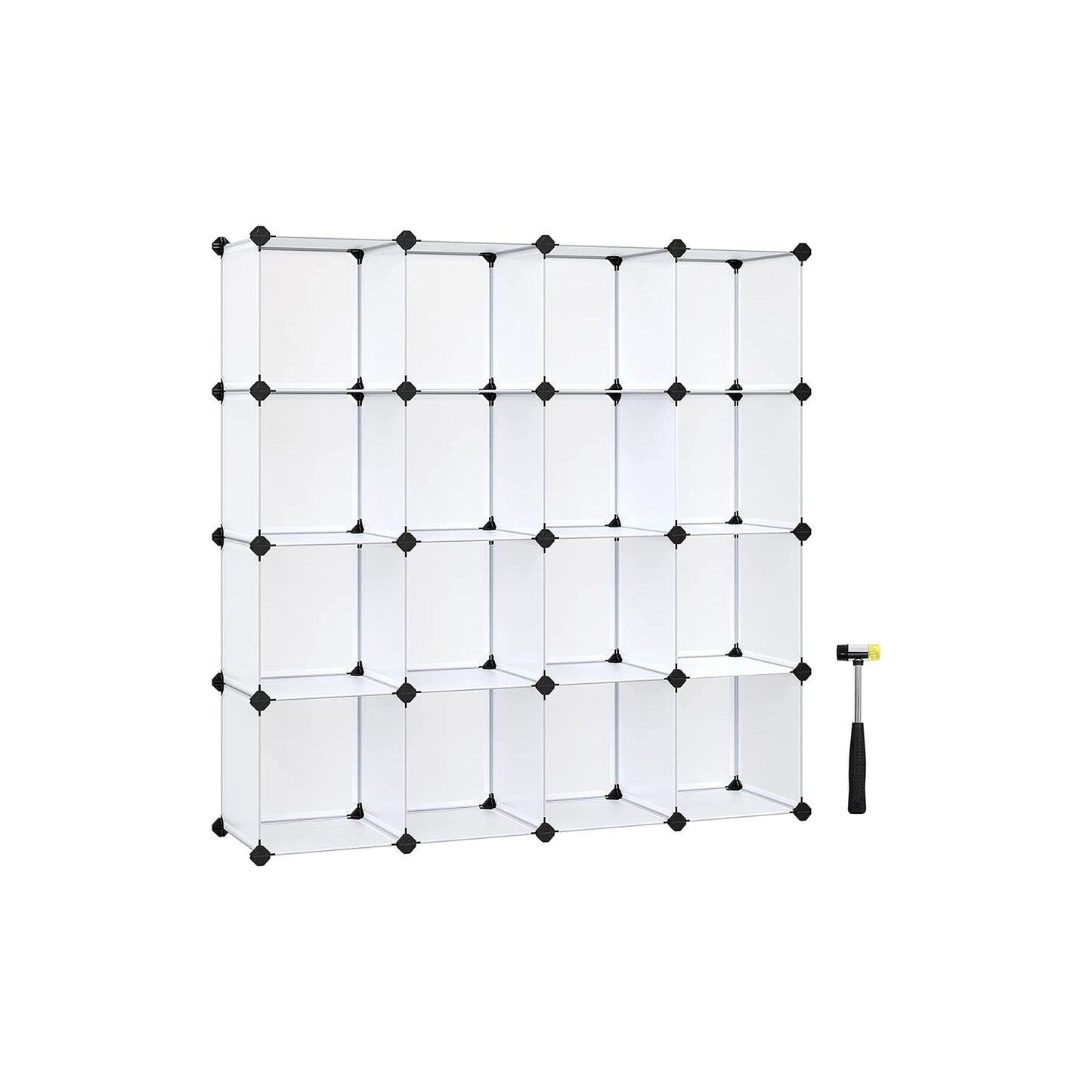 SONGMICS Modular Cube Storage Organizer - Versatile Stackable Plastic Shelf Unit