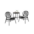 FURNMICS Outdoor Bistro Set Acapulco Chairs Side Table Conversation Patio Furniture