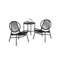 SONGMICS Outdoor Bistro Set Acapulco Chairs Side Table Conversation Patio Furniture