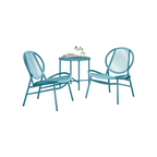 FURNMICS Outdoor Bistro Set Acapulco Chairs Side Table Conversation Patio Furniture