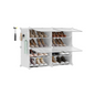 Modular Shoe Storage Organizer with Doors, Expandable Cube Unit for Entryway