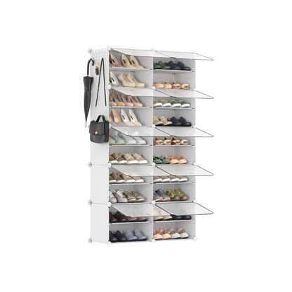 Versatile Modular Shoe Organizer Rack with Doors - Multi-Cube Storage Solution