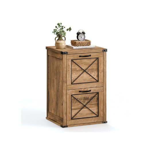 VASAGLE Modern Farmhouse File Cabinet, Printer Stand, 2/3 Drawer Filing Storage