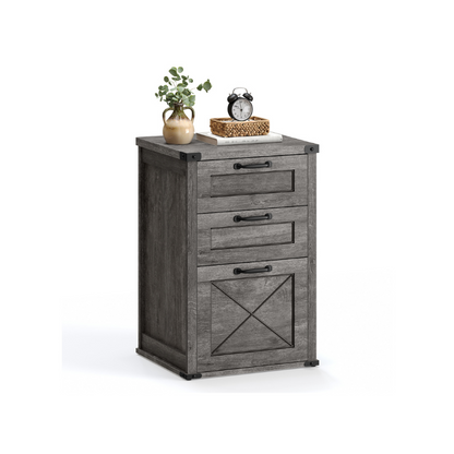VASAGLE Modern Farmhouse File Cabinet, Printer Stand, 2/3 Drawer Filing Storage