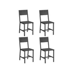 FURNMICS Dining Chair Set of 2, Rustic Wood Chairs with Metal Steel Frame