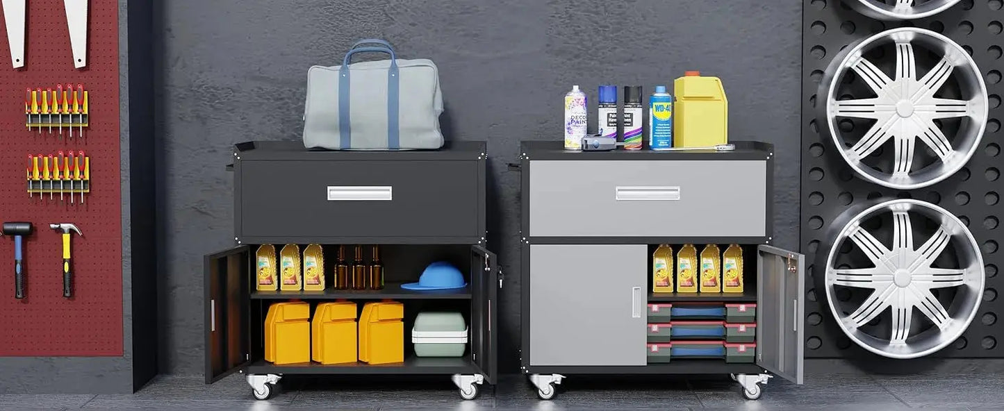 Metal storage cabinet