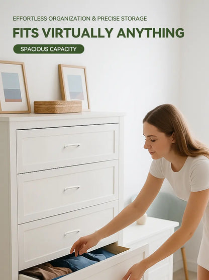 White Dresser with Drawers for Clothes – Fits Bedroom/Living Room – 121×80×40cm