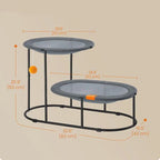 FURNMICS-2-Tier Elevated Cat Bed for Multi-Cat Households