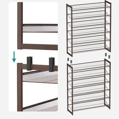 FURNMIC 12-Tier Metal Shoe Storage Organizer