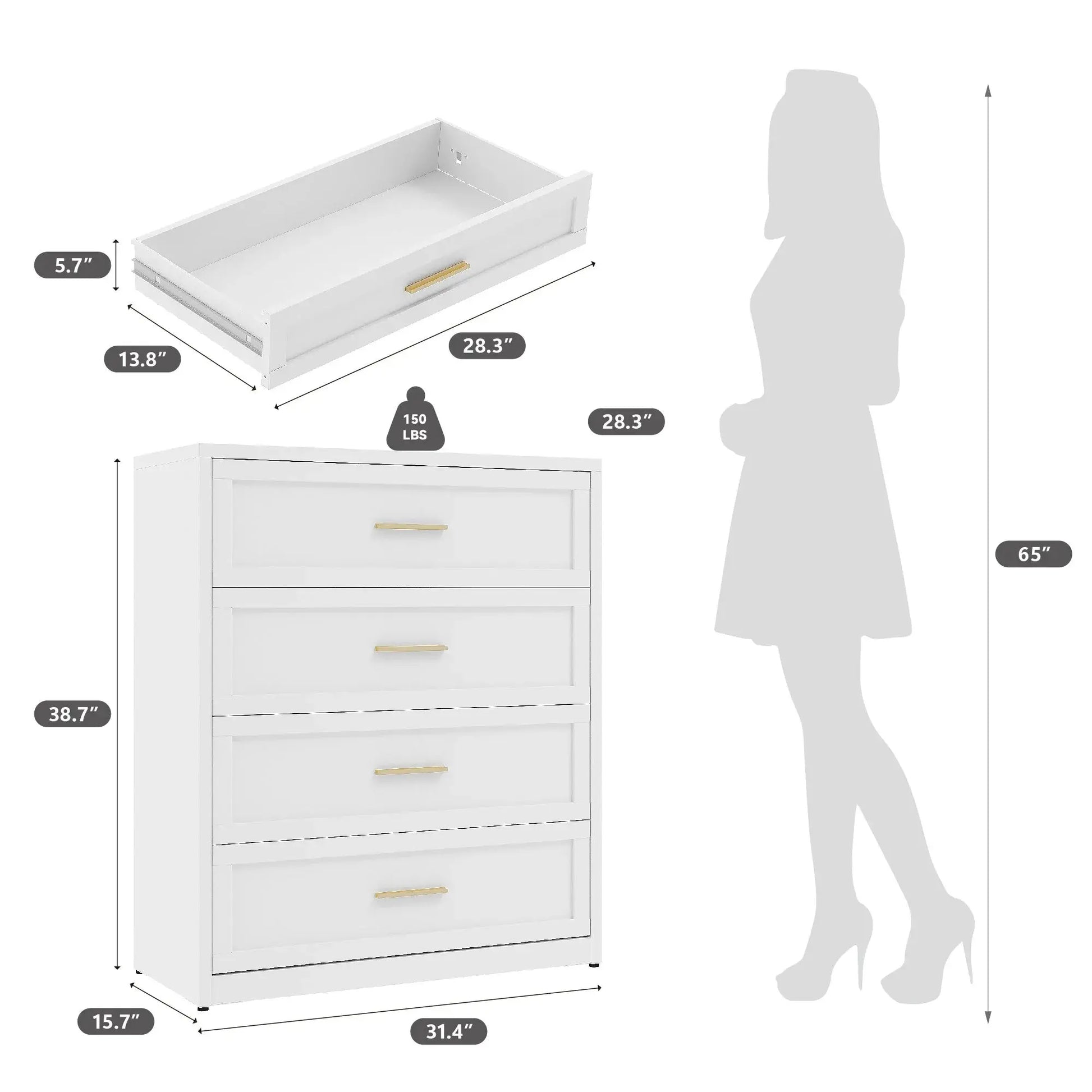 Metal chest of drawers