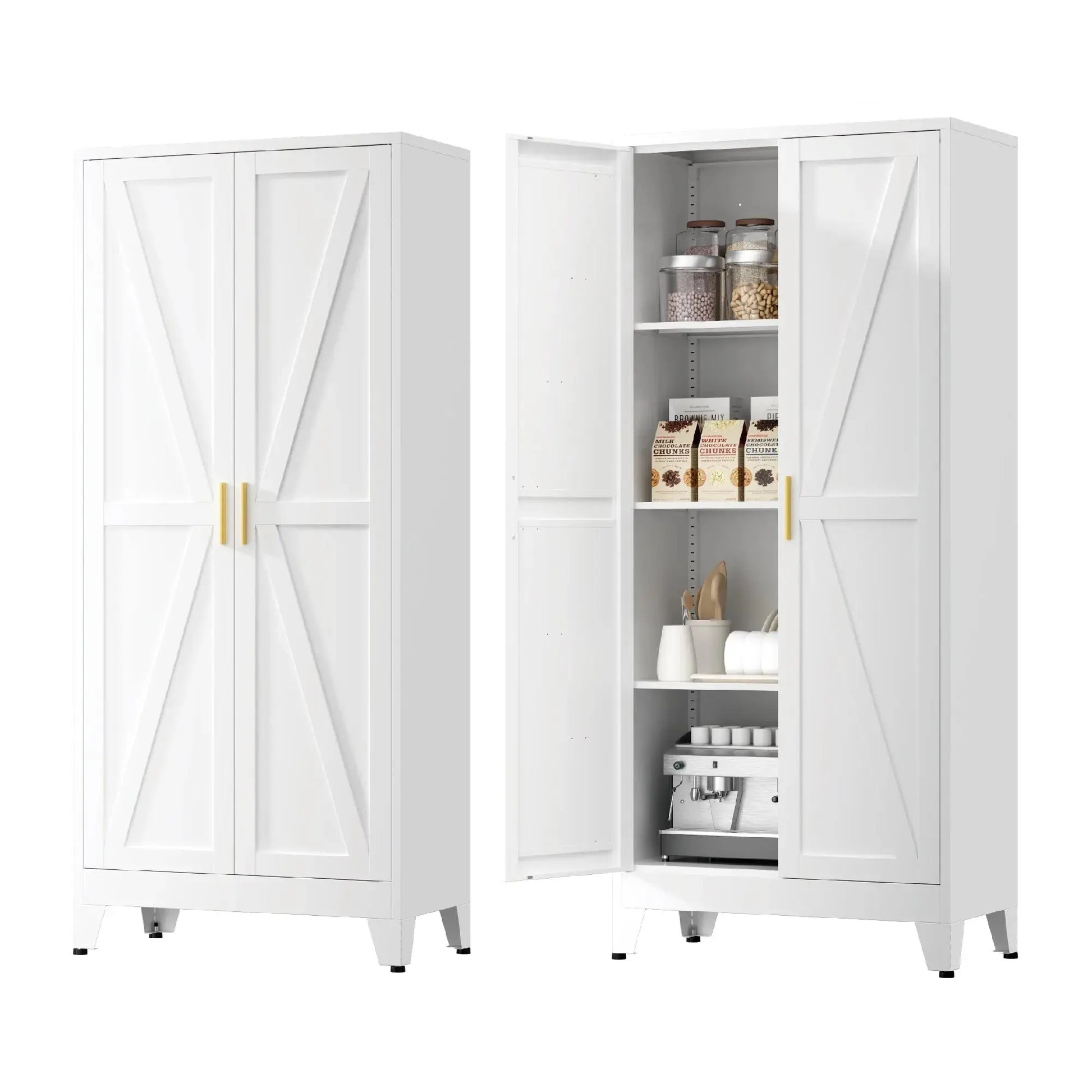 White Farmhouse Kitchen Cabinet