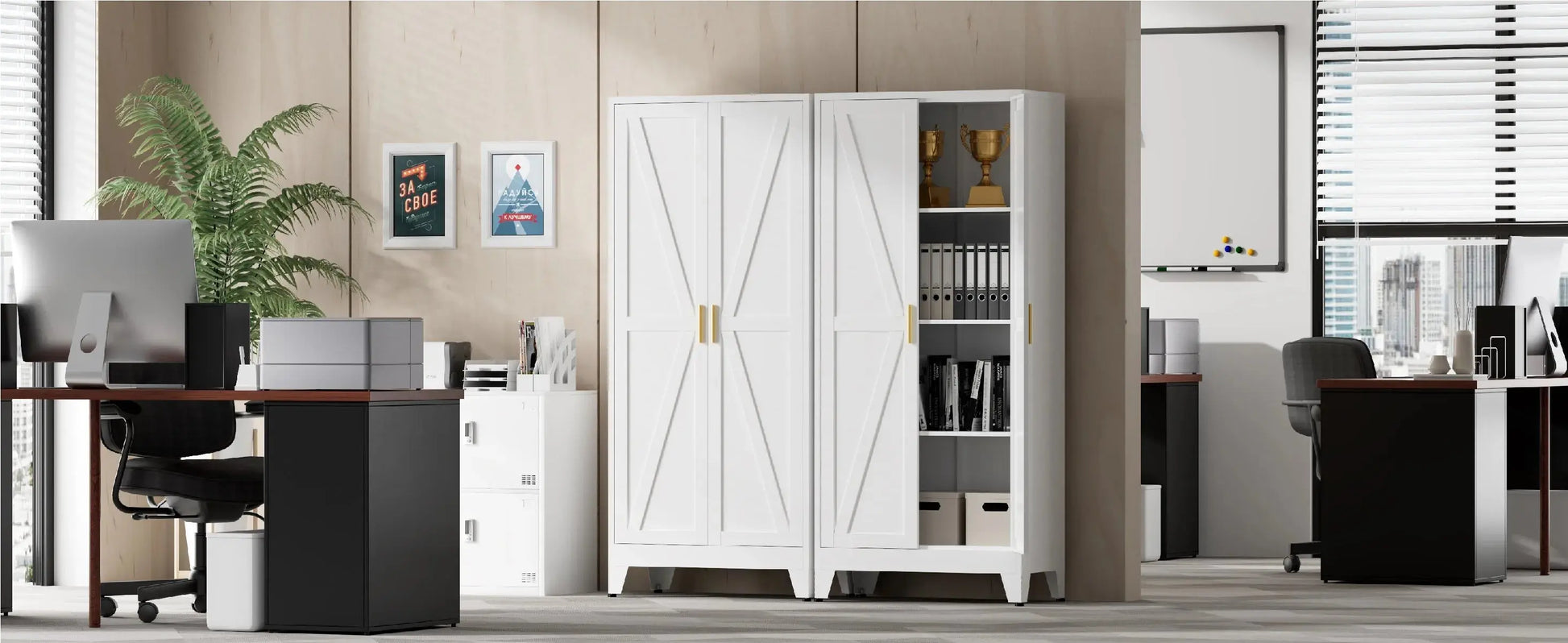 White Farmhouse Kitchen Cabinet