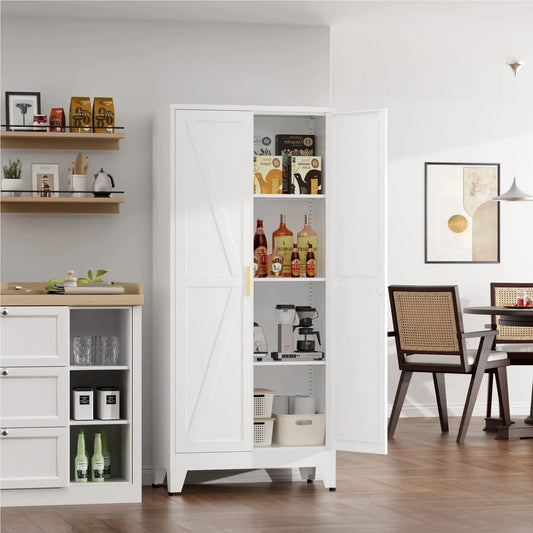 White Farmhouse Kitchen Cabinet
