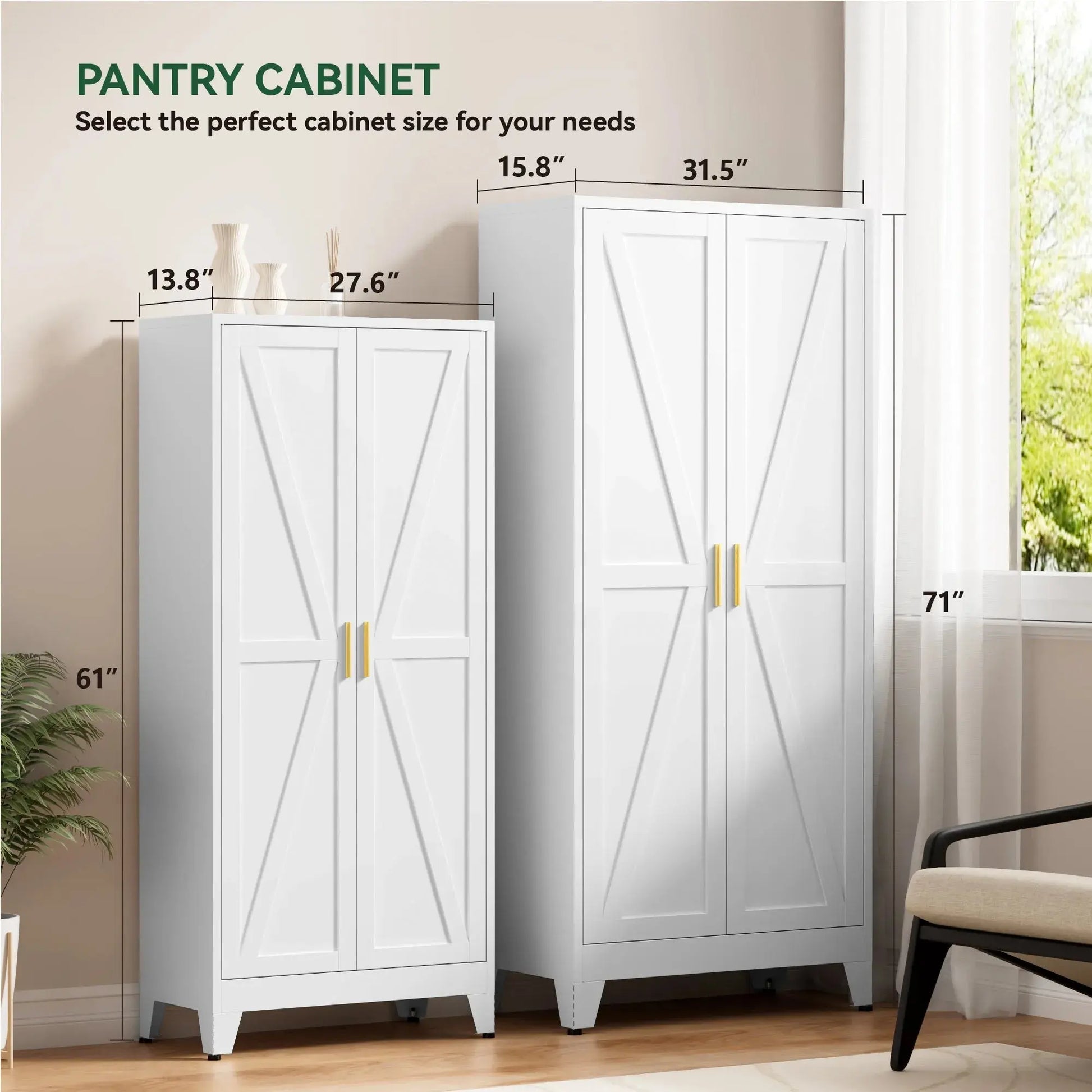 White Farmhouse Kitchen Cabinet