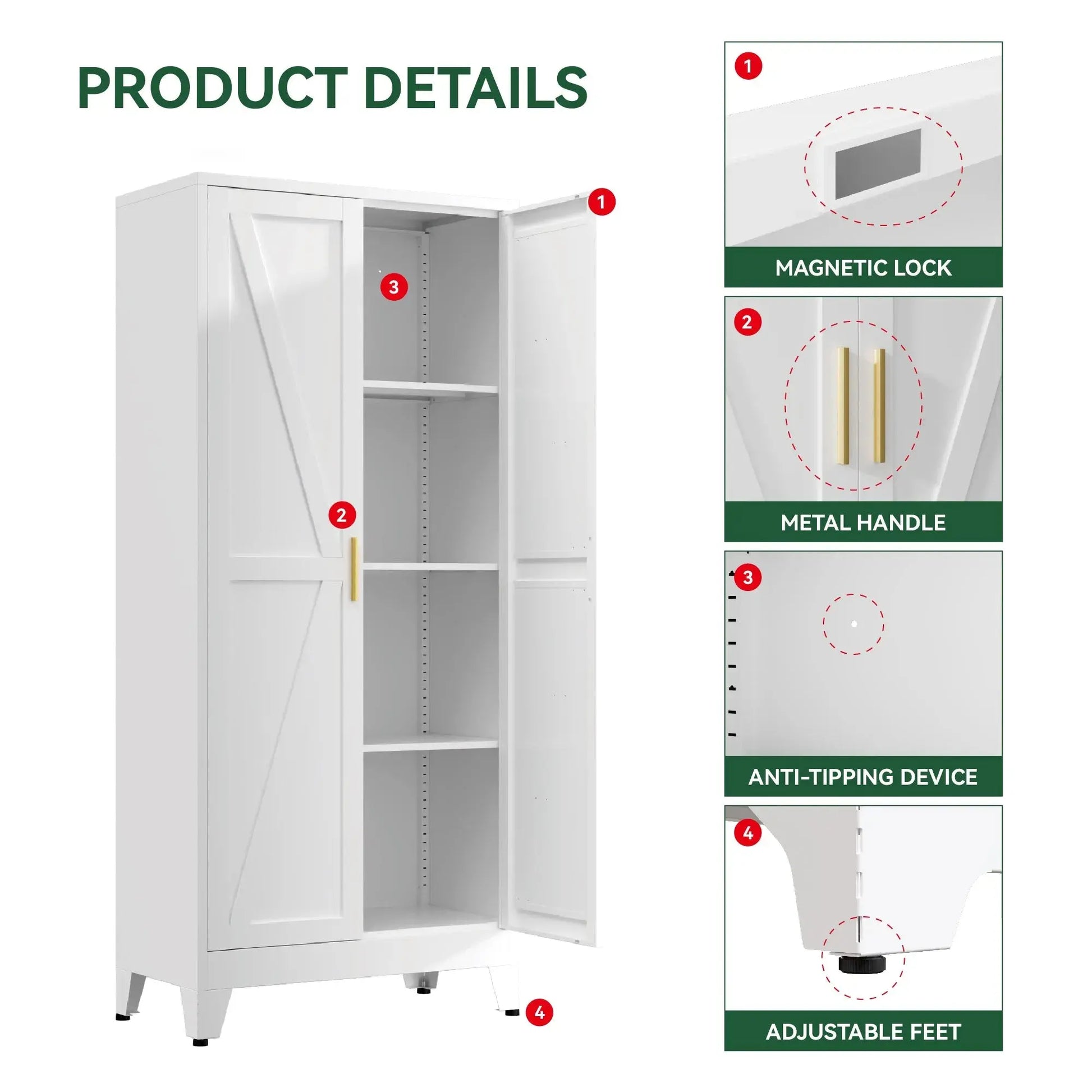 White Farmhouse Kitchen Cabinet