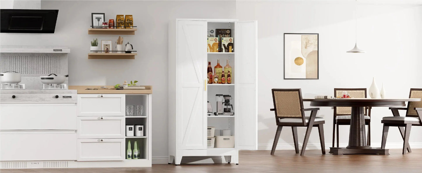 White Farmhouse Kitchen Cabinet