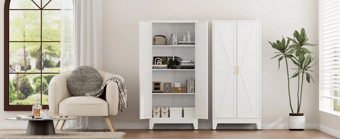 White Farmhouse Kitchen Cabinet