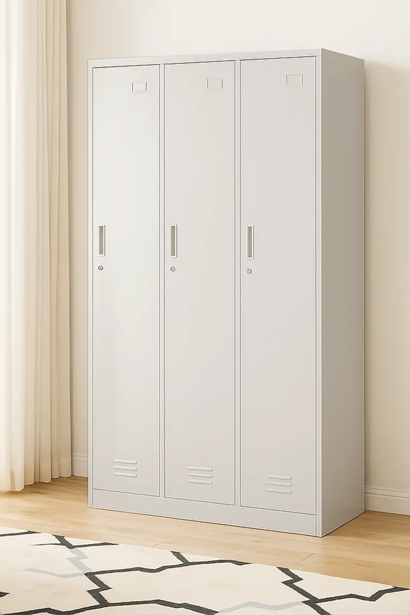 Three Door Wardrobe 【185cm x 90cm x 50cm】