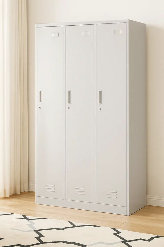 Three Door Wardrobe 【185cm x 90cm x 50cm】