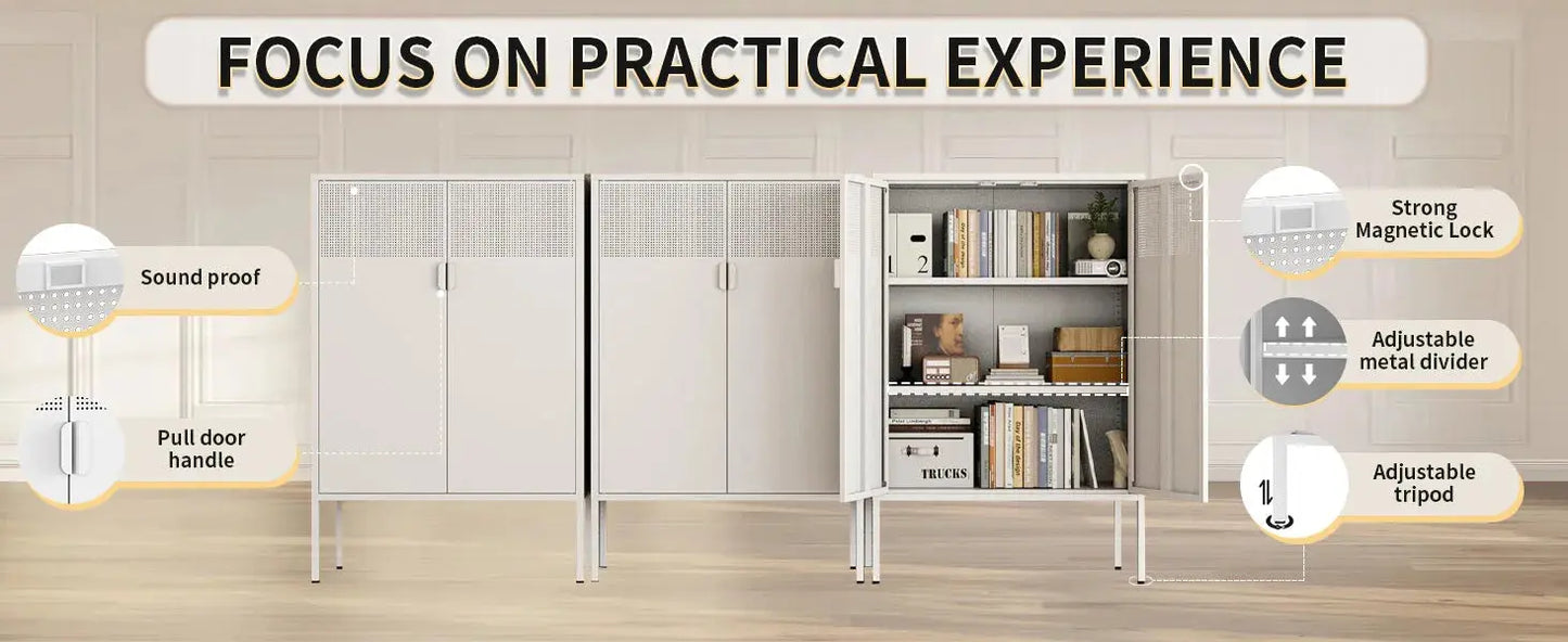 Metal storage cabinet