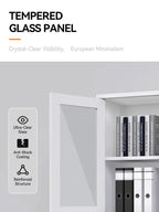 Display Cabinet HL-A-002-0001 – 2-Door Metal Frame – 185×90×40cm