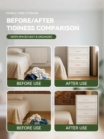 White Dresser with Drawers for Clothes – Fits Bedroom/Living Room – 121×80×40cm