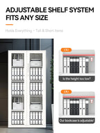Display Cabinet HL-A-002-0001 – 2-Door Metal Frame – 185×90×40cm