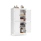 FURNMICS Bathroom Floor Storage Cabinet with 4 Doors