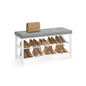FURNMICS 3-Tier Shoe Rack Bench with Comfort Padded Seat Cushion